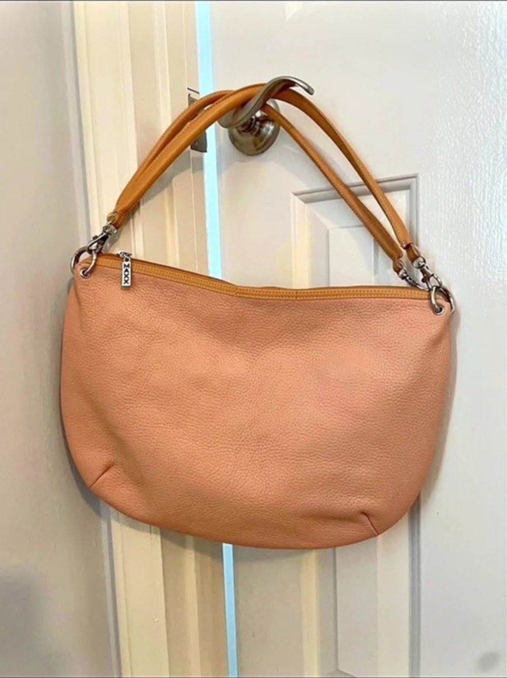 Vintage Maxx New York Paisley Lined Shoulder Bag in Pink and Brown